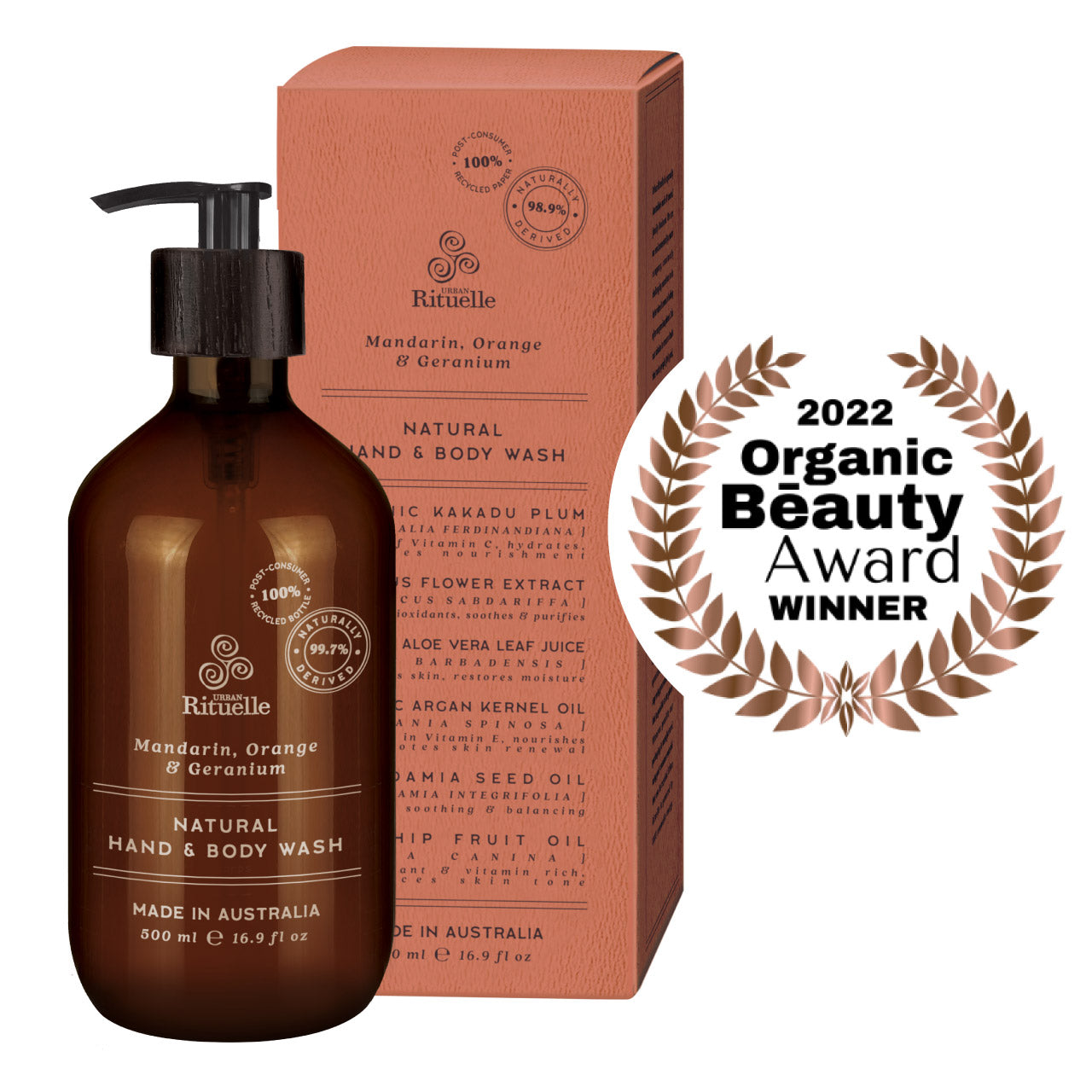 Mandarin, Orange & Geranium Natural Hand & Body Wash | 500ml