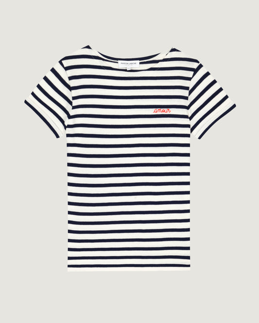 Amour Colombier Sailor Shirt - Ivory Navy