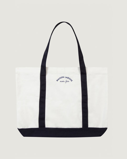 Mini Manufacture Ozanam Tote - Off White Navy