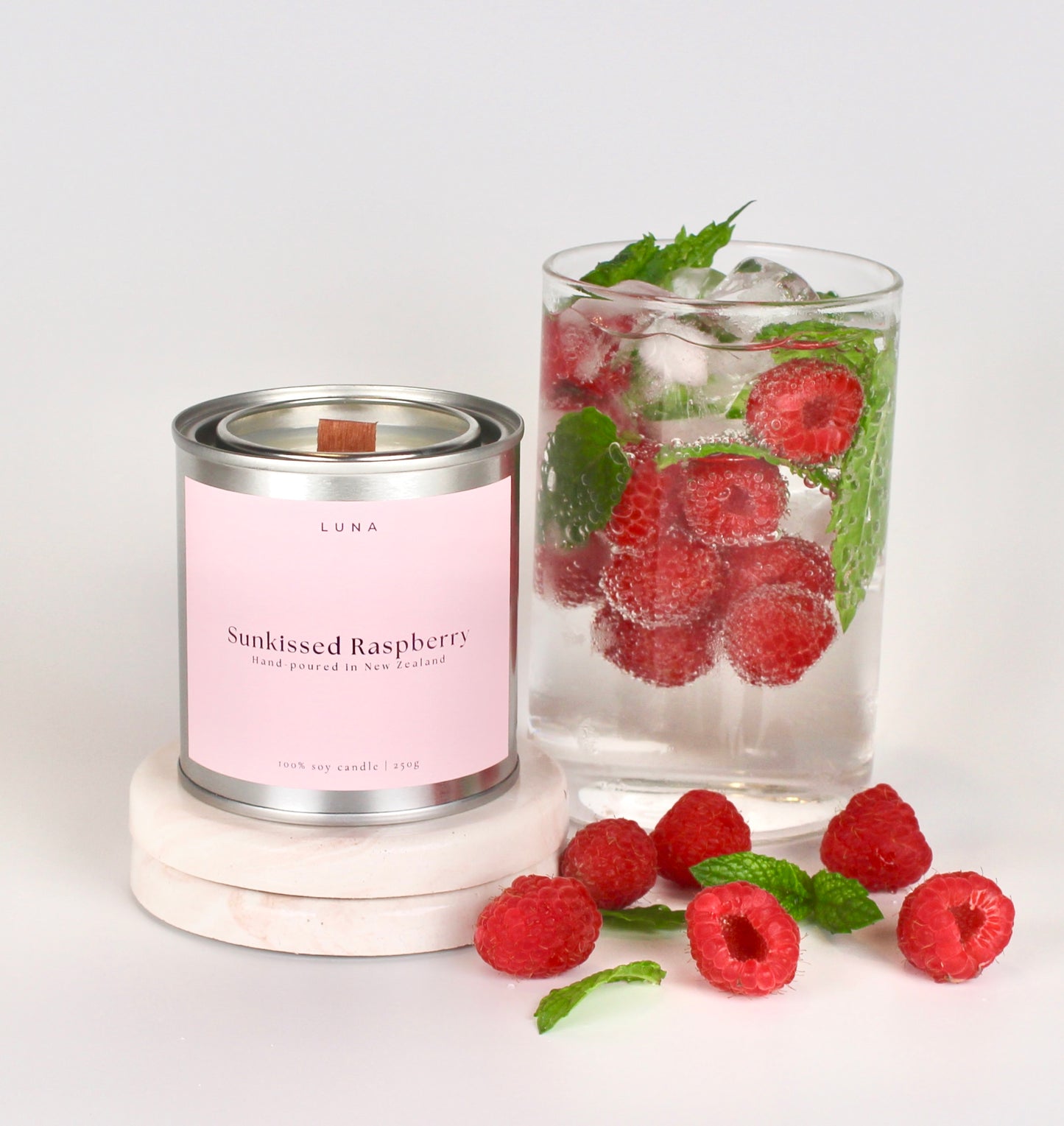 Sunkissed Raspberry Candle 250g