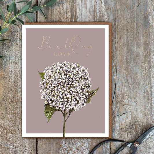 Birthday Love Hydrangea - Birthday Card